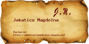 Jakatics Magdolna névjegykártya